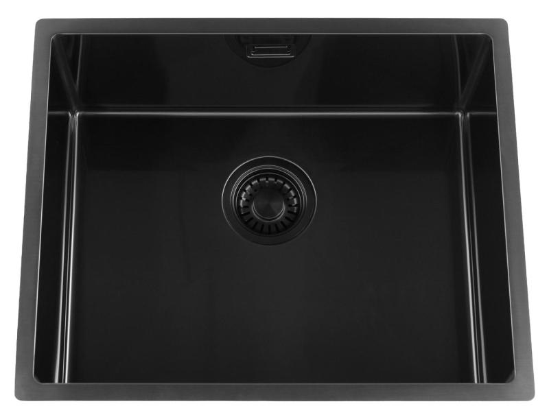 Pure.Sink Luxion PVD Czarna umywalka 50x40 cm podblatowa, wpuszczana i natynkowa PLX5040-63
