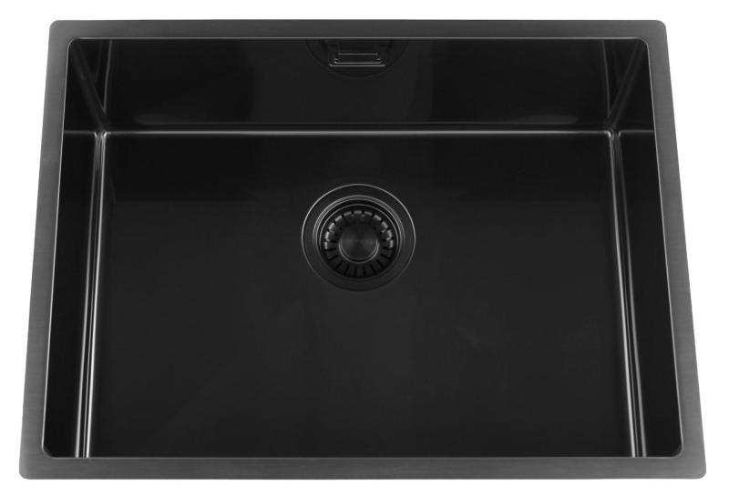 Pure.Sink Luxion PVD Czarna umywalka 55x40 cm podblatowa, wpuszczana i nablatowa PLX5540-63