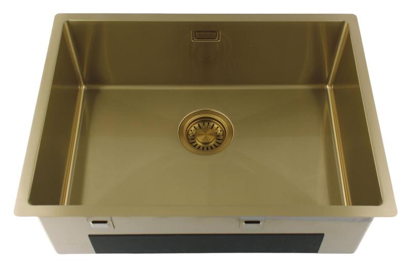 Pure.Sink Luxion Złoty zlew 55x40 cm podblatowy, wpuszczany i natynkowy PLX5540-60