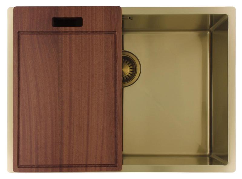 Pure.Sink Luxion Złoty zlew 55x40 cm podblatowy, wpuszczany i natynkowy PLX5540-60