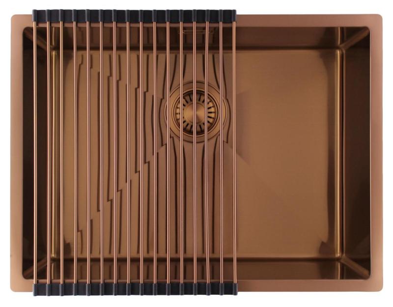 Pure.Sink Luxion Miedziana umywalka 55x40 cm podblatowa, wpuszczana i natynkowa PLX5540-62