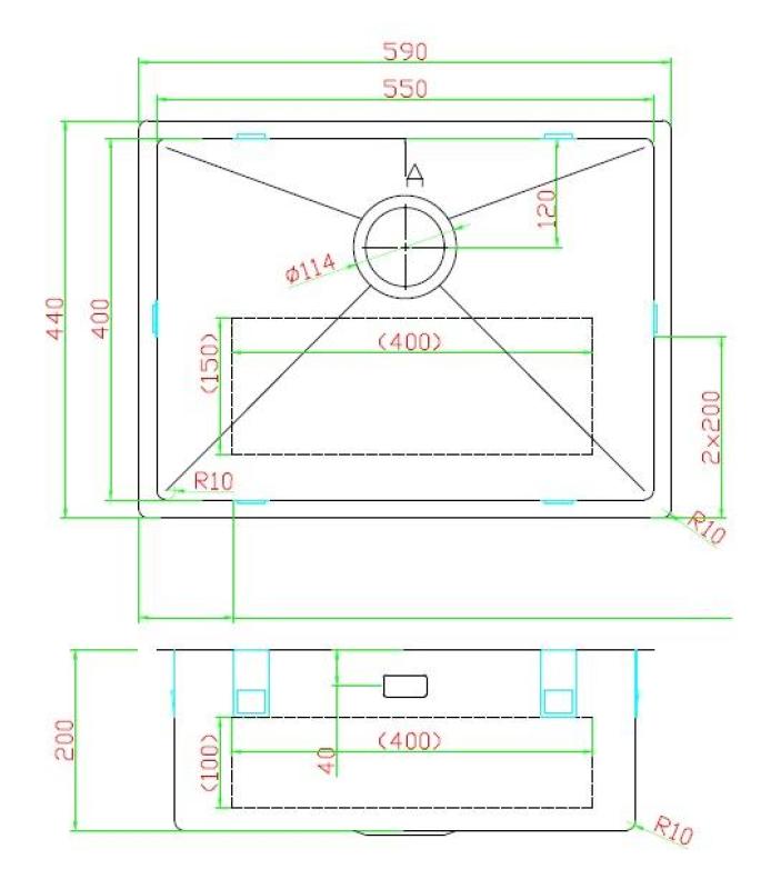 Pure.Sink Luxion Miedziana umywalka 55x40 cm podblatowa, wpuszczana i natynkowa PLX5540-62