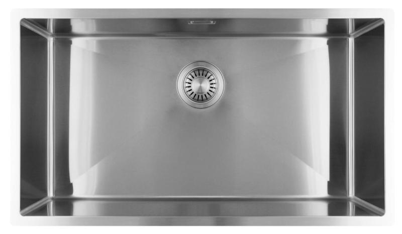 Pure.Sink Luxion Duży zlewozmywak ze stali nierdzewnej 74 x 40 cm do montażu podblatowego, wpuszczanego i natynkowego PLX7440-02