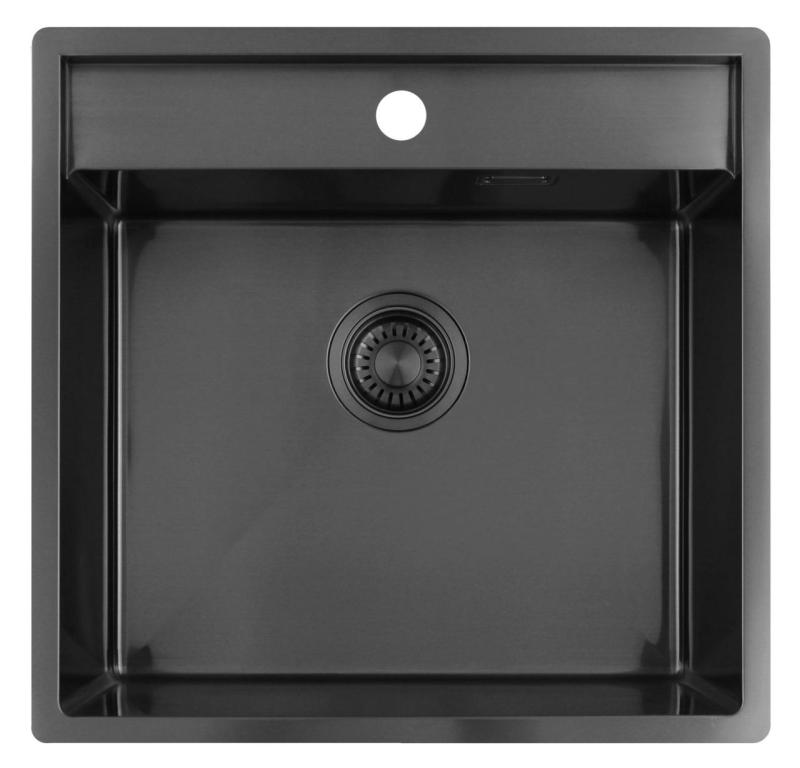 Pure.Sink Luxion Zlewozmywak z brązu 51 x 50 cm Tapwing z otworem na baterię PLX5150T-61