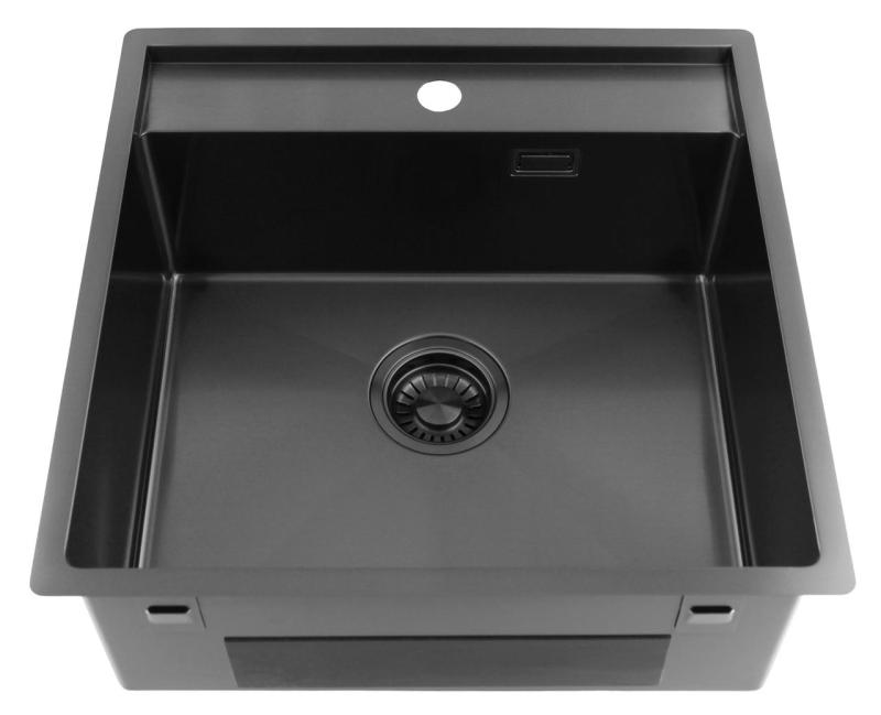 Pure.Sink Luxion Zlewozmywak z brązu 51 x 50 cm Tapwing z otworem na baterię PLX5150T-61