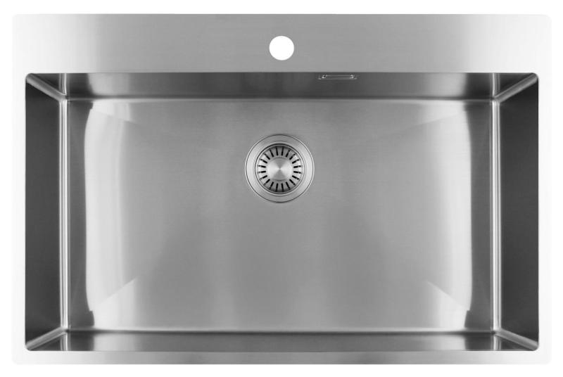 Pure.Sink Luxion Duży zlewozmywak ze stali nierdzewnej 78 x 50 cm Tapwing z otworem na baterię PLX7850T-02