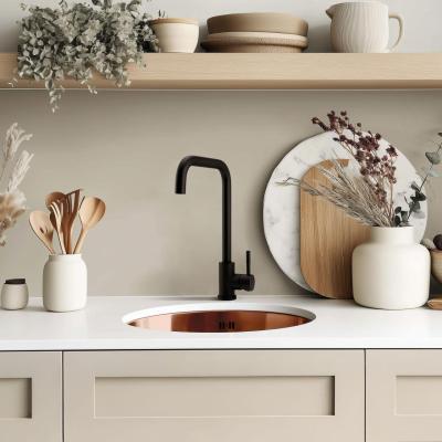 Pure.Sink Rondo Miedziany Okrągły Zlew do montażu równego, podtynkowego i nadblatowego 38 cm PRN38-62