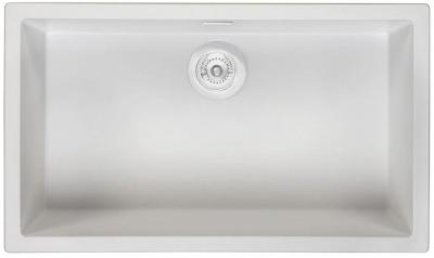 Ausmann Fibre biały duży zlew 70x40cm podbudowa, nadbudowa i montaż płaski z automatycznym białym korkiem 1208971909