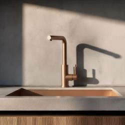 Pure.Sink Elite Steel Spark-S kran kuchenny PVD miedź z wysuwaną wylewką PS8041-62