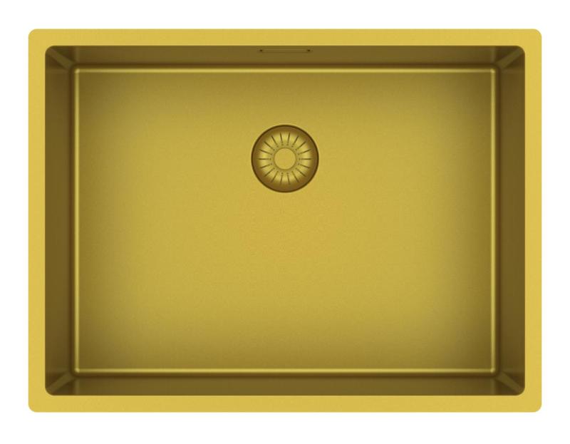 Pure.Sink Exclusivo Złota umywalka 55 x 40 cm, promień 10 mm, montaż podblatowy, płaski i natynkowy PEX5540-60