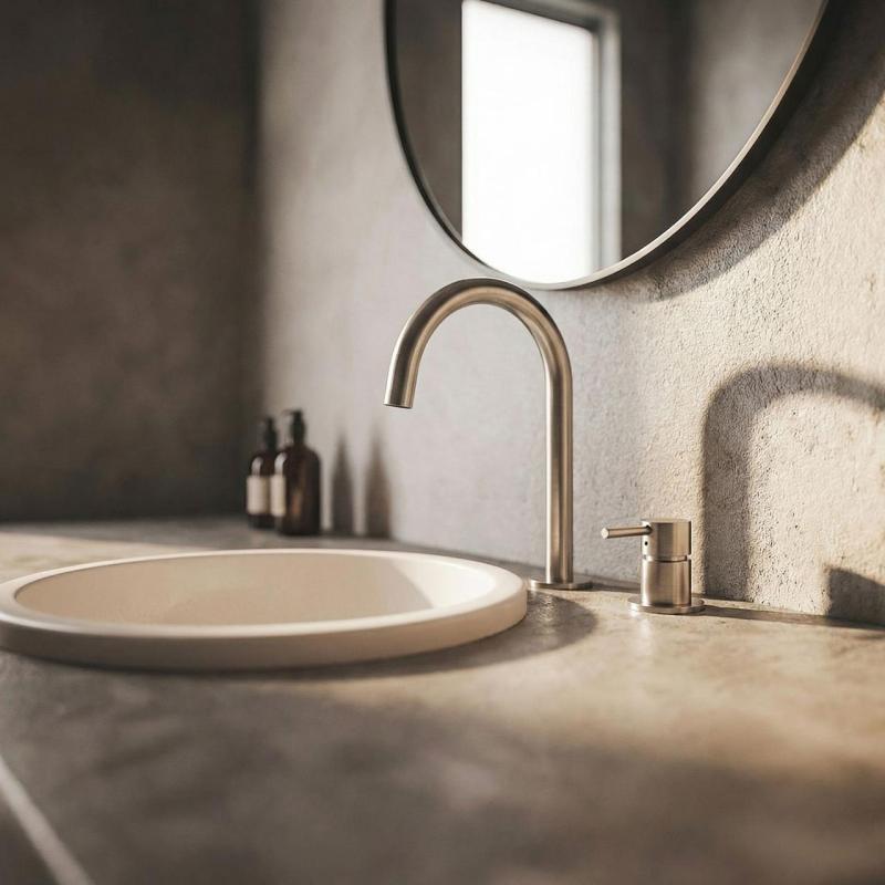 MURO TUA 2-otworowa bateria umywalkowa chromowana z okrągłą wylewką 1208972104