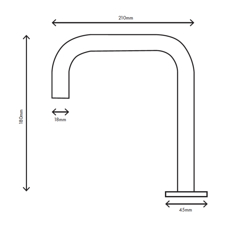 MURO TUA 2-otworowa bateria umywalkowa chromowana z wygiętą wylewką 1208972108