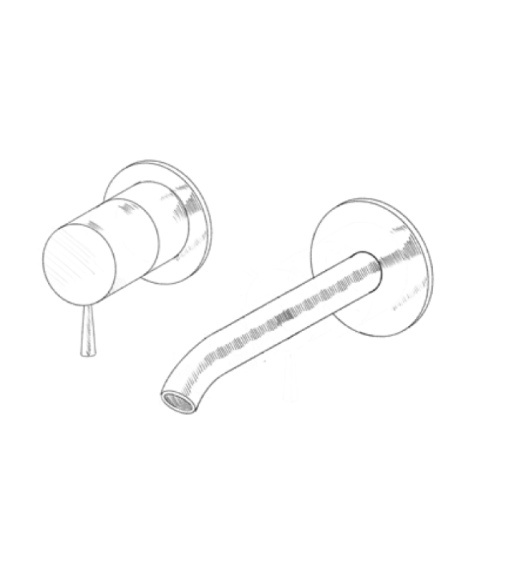 MURO TUA Bateria umywalkowa do montażu podtynkowego chrom M1.AB1.2.CR