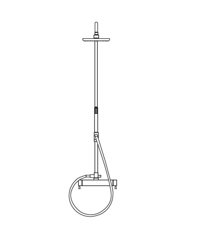 MURO TUA zestaw prysznicowy z deszczownicą chrom M1.B11.CR