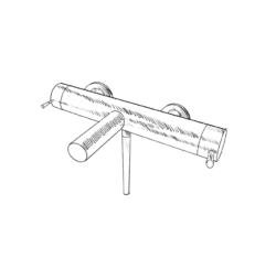 MURO TUA bateria wannowa z zestawem prysznicowym chrom M1.B2.CR