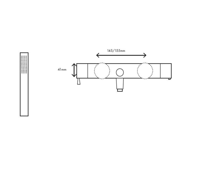 MURO TUA Termostat wannowy z zestawem prysznicowym chrom M1.B2TH.CR