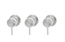 MURO TUA ścienna bateria mieszająca z 2 zaworami odcinającymi chrom M1.B34.R.CR