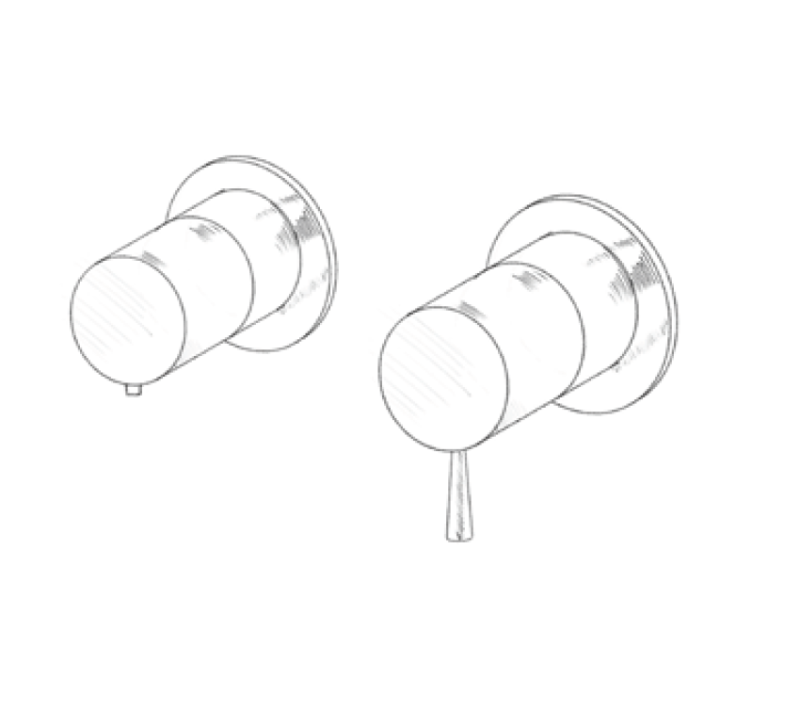 MURO TUA Wbudowany termostat prysznicowy z 1 wyjściem, chrom M1.B31T.R.CR
