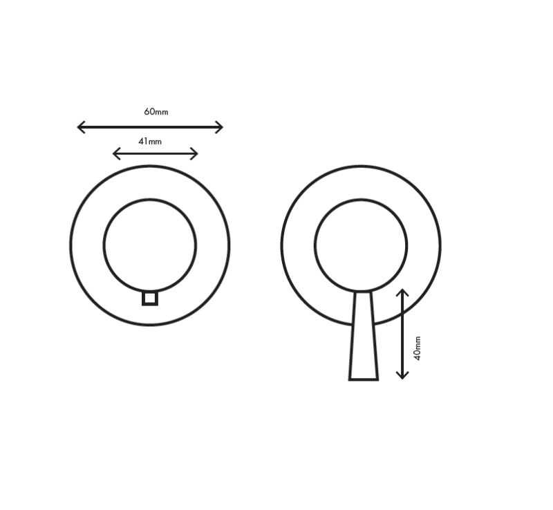 MURO TUA Wbudowany termostat prysznicowy z 2 wyjściami, chrom M1.B32T.R.CR
