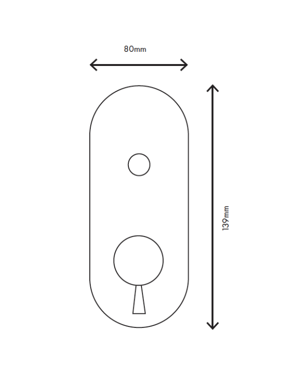 MURO TUA ścienna bateria mieszająca z pokrętłem chrom M1.B32.S.CR
