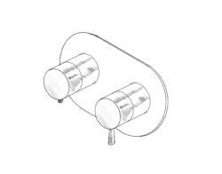 MURO TUA Wbudowany termostat prysznicowy z 1 wyjściem, chrom M1.B31T.S.CR