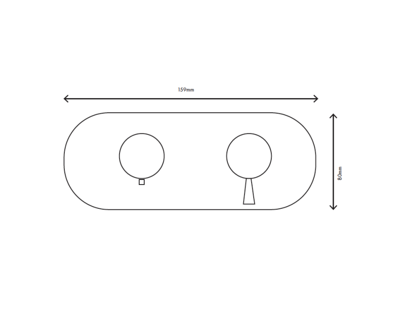 MURO TUA Wbudowany termostat prysznicowy z 1 wyjściem, chrom M1.B31T.S.CR