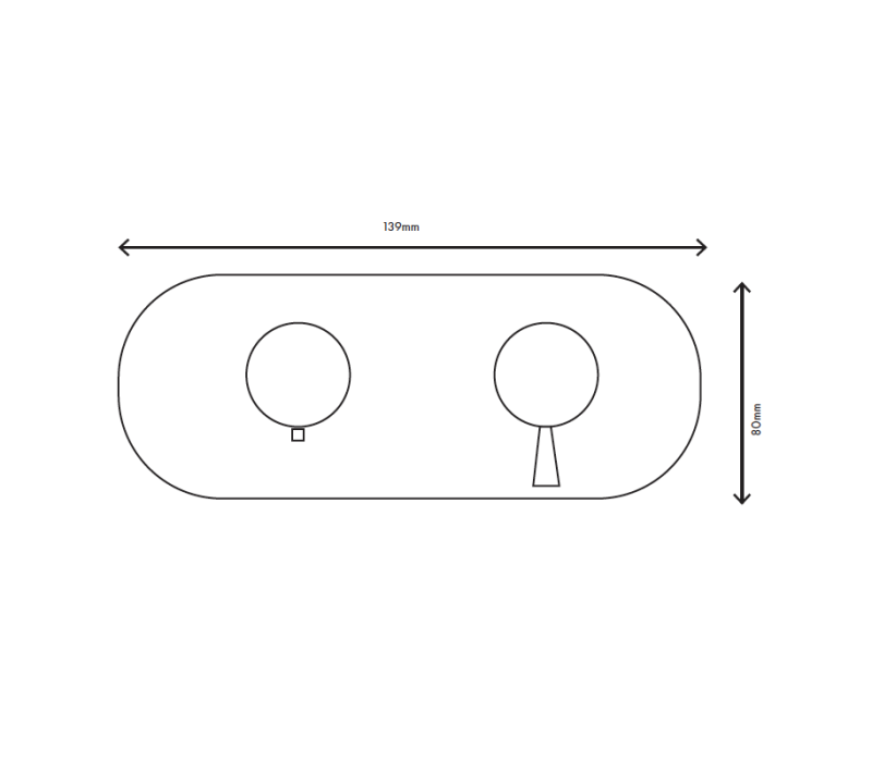 MURO TUA Wbudowany termostat prysznicowy z 3 wyjściami, chrom M1.B33T.S.CR