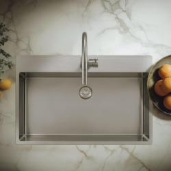 Pure.Sink Exclusivo Duża umywalka ze stali nierdzewnej 75 x 40 cm Tapwing z otworem na baterię PEX7540T-02