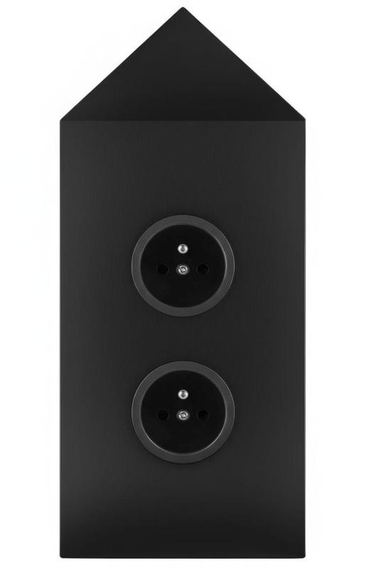 Indux Corner Słup energetyczny z 2 gniazdkami Penaarde Hoek Czarny 1208972285