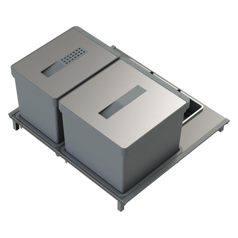 Indux Sort System do segregacji odpadów, 2-krotny, obsługiwany ręcznie, do szuflad wysuwanych 1208972319