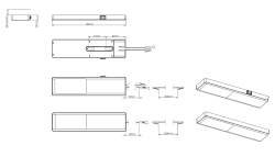 Indux Nivo Zestaw LED do montażu w kuchni 3x3 W z przełącznikiem centralnym, wygląd aluminiowy 1208972334