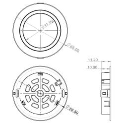 Indux Luma Mała kuchnia do zabudowy Multi Tone LED Set 4 reflektory czarne 1208972384