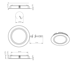 Indux Luma Wbudowana kuchnia Multi Tone LED Spot Czarny 1208972403