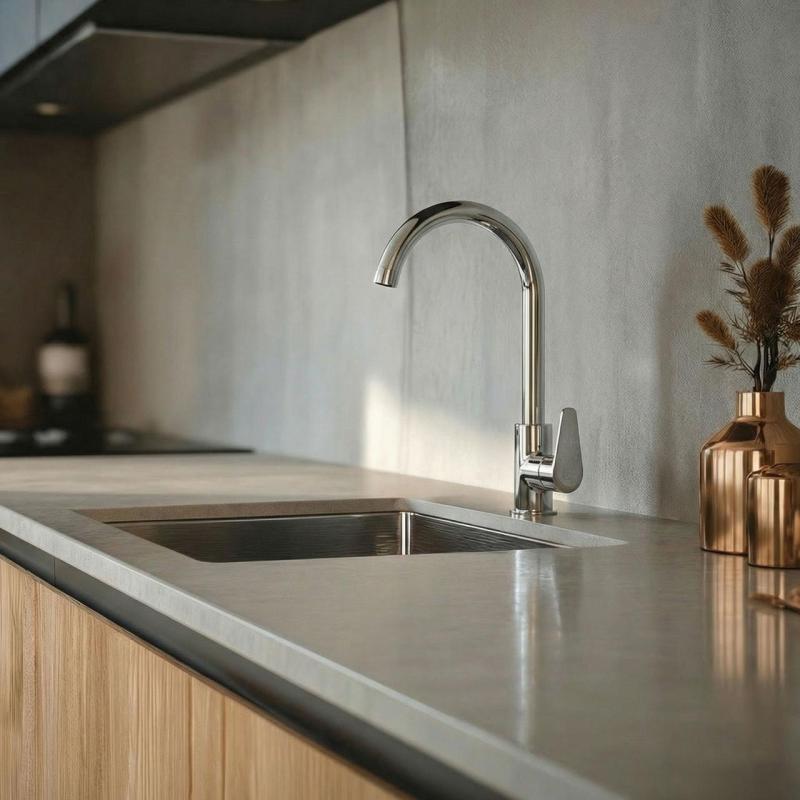 Aquanello Casa Chromowana bateria kuchenna z jednym uchwytem CR-1201-CS