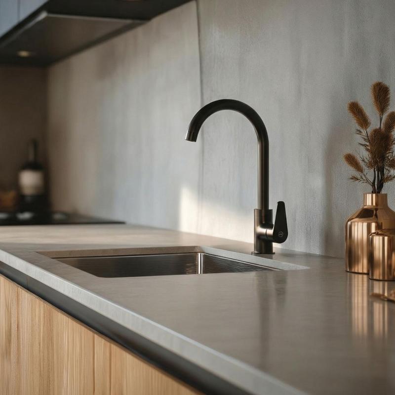 Aquanello Casa Czarny jednouchwytowy bateria kuchenna BL-1201-CS