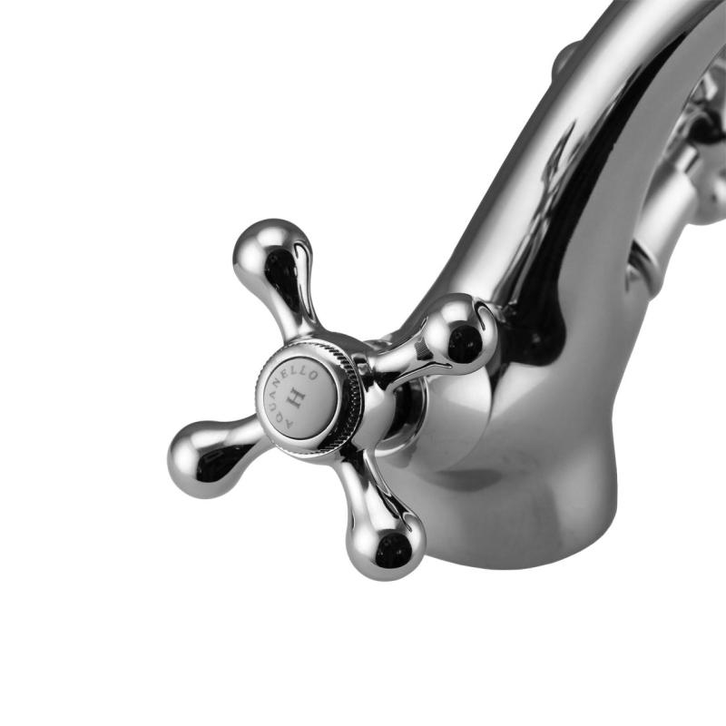 Aquanello Heritage Ascot Klasyczna, nostalgiczna bateria umywalkowa chromowana CR-4101-HA