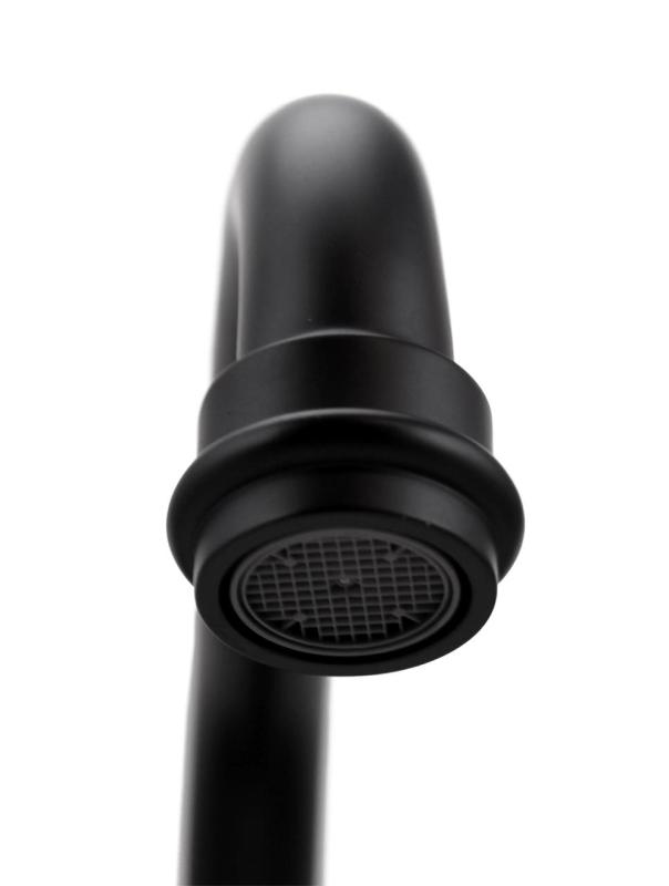 Aquanello Heritage Ascot Klasyczny kran kuchenny ścienny z górnym wylewką, czarny BL-4110-HA