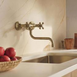 Aquanello Heritage Ascot Klasyczny kran ścienny do kuchni  Brąz BN-4111-HA
