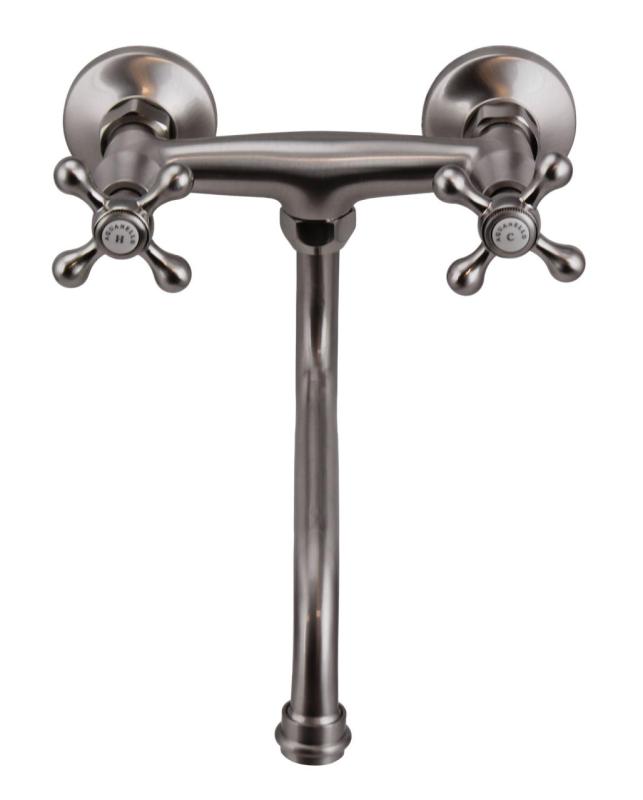 Aquanello Heritage Ascot Klasyczny kran ścienny do kuchni ze stali nierdzewnej NB-4111-HA