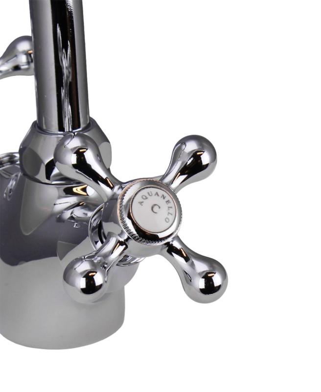 Aquanello Heritage Ascot Klasyczna kuchnia Nostalgiczna bateria kuchenna Chrom CR-4004-HA