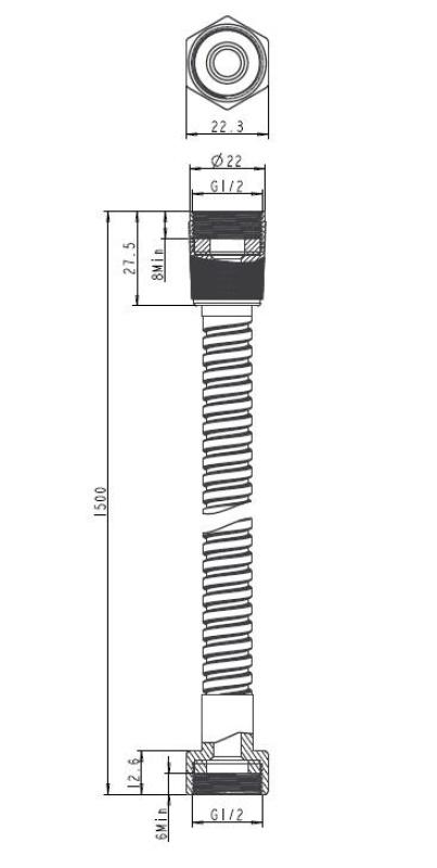 Aquanello Heritage Collection Wąż prysznicowy  150 cm Brązowy BN-9002-HC