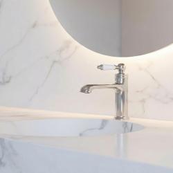 Aquanello Heritage Manor Klasyczna, nostalgiczna bateria umywalkowa chromowana CR-1001-HM