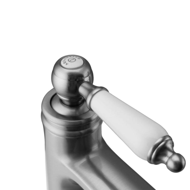 Aquanello Heritage Manor Klasyczna, nostalgiczna bateria umywalkowa ze stali nierdzewnej NB-1001-HM