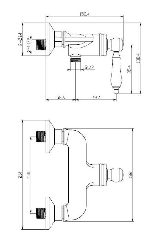 Aquanello Heritage Manor Klasyczna bateria prysznicowa Brąz BN-2001-HM