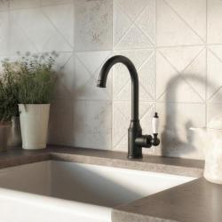 Aquanello Heritage Manor Klasyczna bateria kuchenna w stylu retro, czarna BL-9001-HM