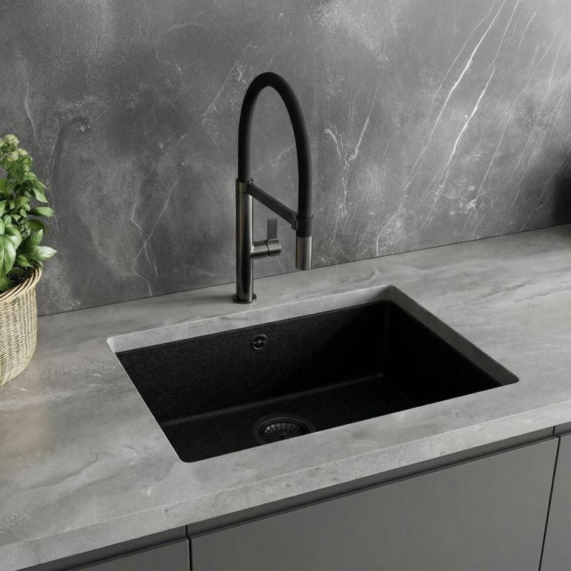 Ausmann Alira Gun metal Bateria kuchenna z elastycznym wylewką 1208972567