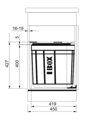 Franke Sorter Solo 45 obrotowy system odpadów na drzwi 40 litrów z filtrem węglowym 1210307565