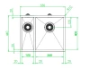 ABK Baronga 1534f anderhalve rvs spoelbak Onderbouw 5762-BAR1534f